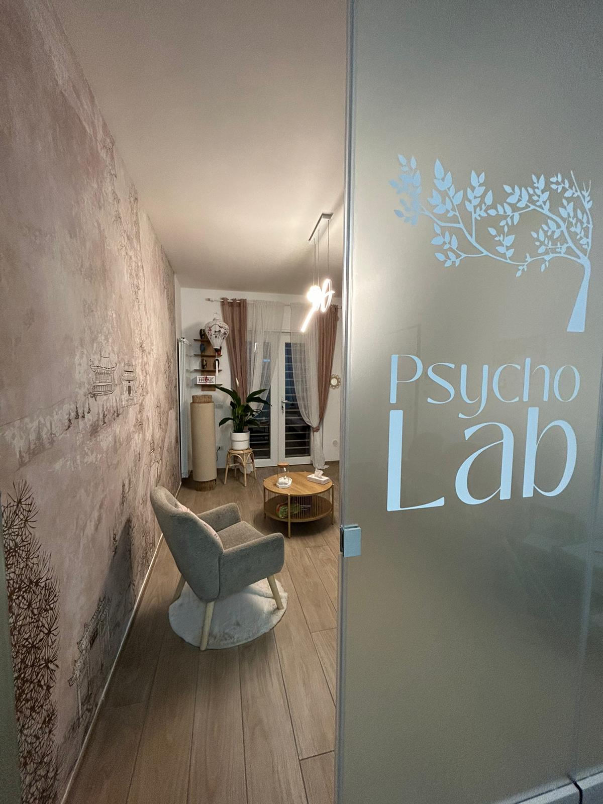 Soft focused interior of a serene therapy room